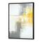 Designart - Grey and Yellow Blue Abstract XI - Modern Framed Canvas Wall Art Print